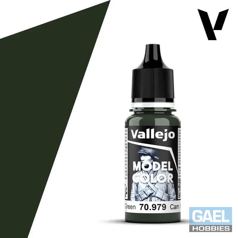 Vallejo 18ml Model Color Camouflage Dark Green (70.979)