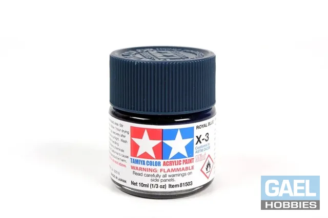 Tamiya 10ml-1/3oz Acrylic Mini X-3 Royal Blue