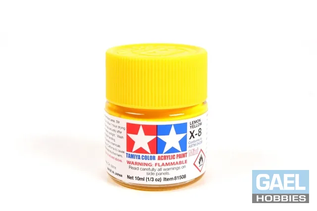 Tamiya 10ml-1/3oz Acrylic Mini X-8 Lemon Yellow