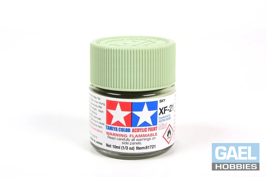 Tamiya 10ml-1/3oz Acrylic Mini XF-21 Sky