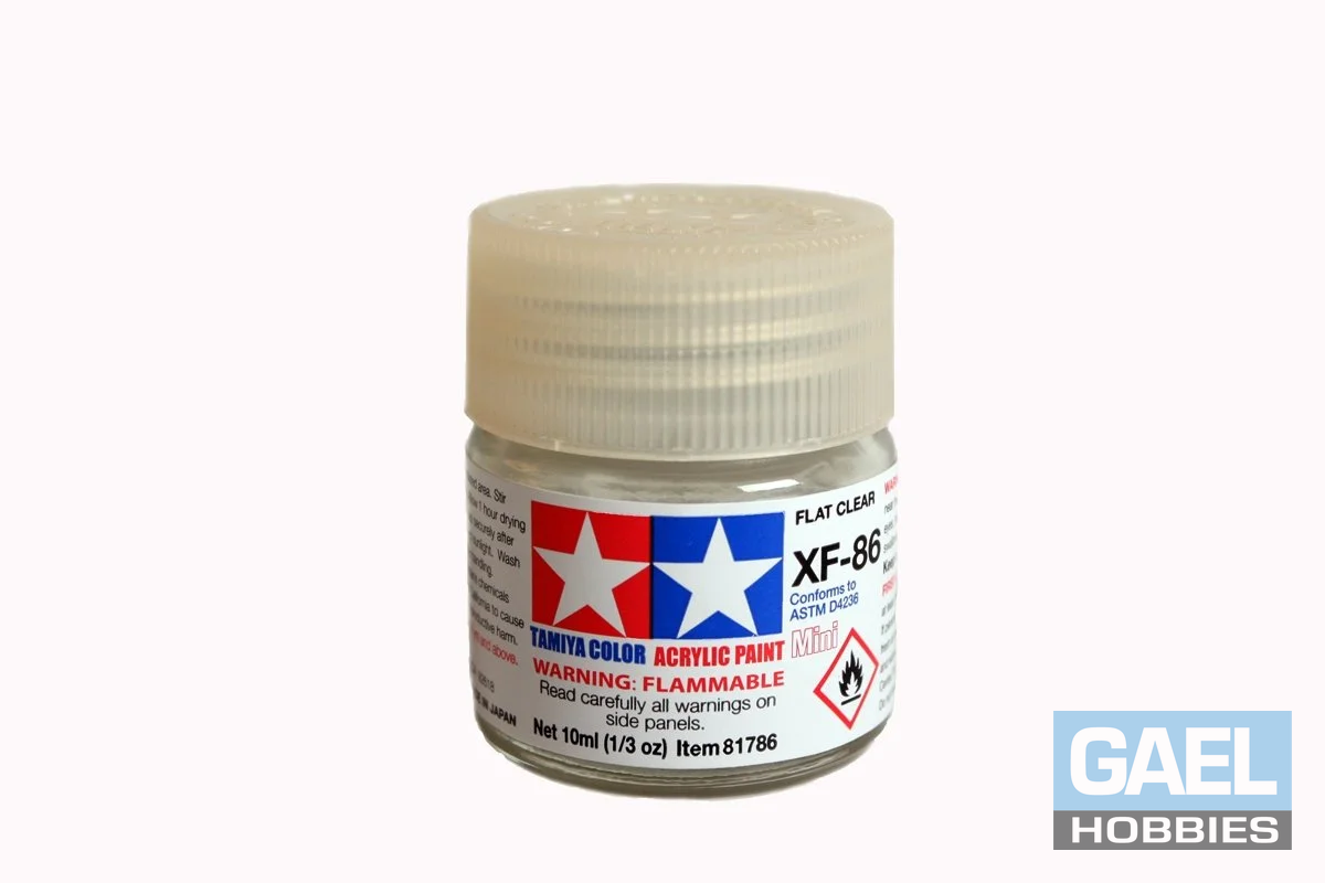 Tamiya 10ml-1/3oz Acrylic Mini XF-86 Flat Clear