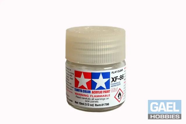 Tamiya 10ml-1/3oz Acrylic Mini XF-86 Flat Clear
