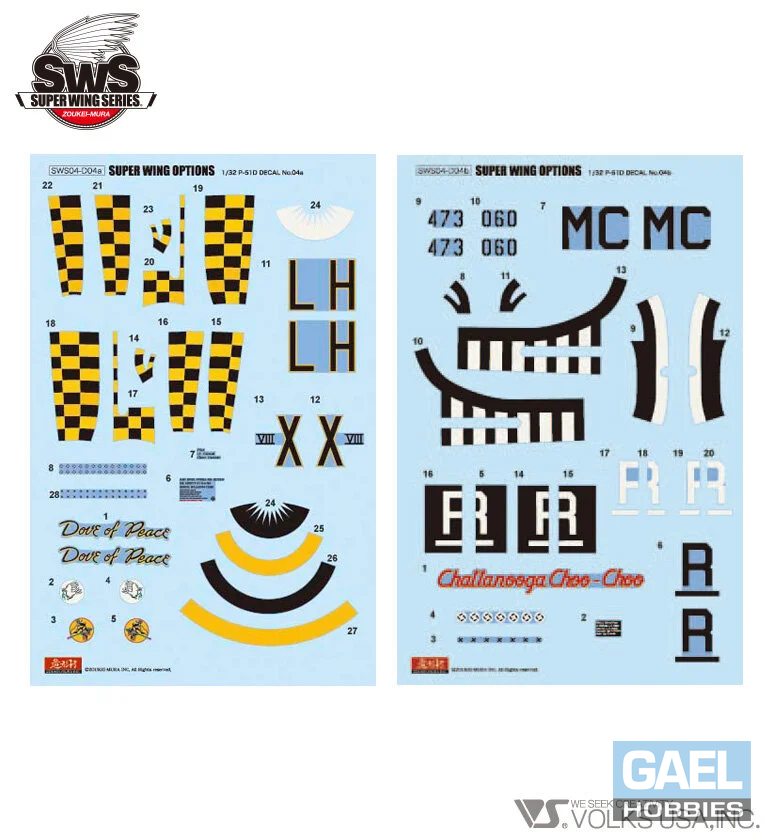1/32 SWOP P-51D Mustang Decal Set 4 (353FG / 20FG 79FS)