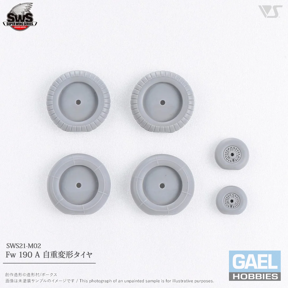 1/32 SWOP Bf109G Early Model Weighted Tires (G-2/-4) #SWS25-M02