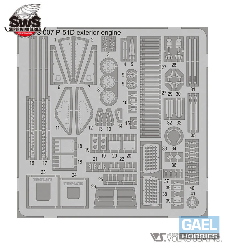 1/32 SWOP P-51D Photo-Etched Exterior and Engine Set