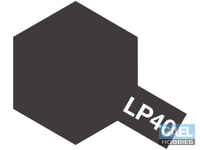Tamiya 10ml-1/3oz Acrylic Mini LP-40 Metallic Black #82140