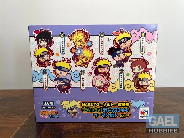 Bandai Naruto Shippuden Two Man Cell Believe It! Megahouse Rubber Mascot Box/6 Set