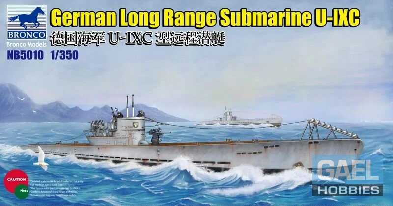 1/350 Bronco German Submarine Type U-IX C