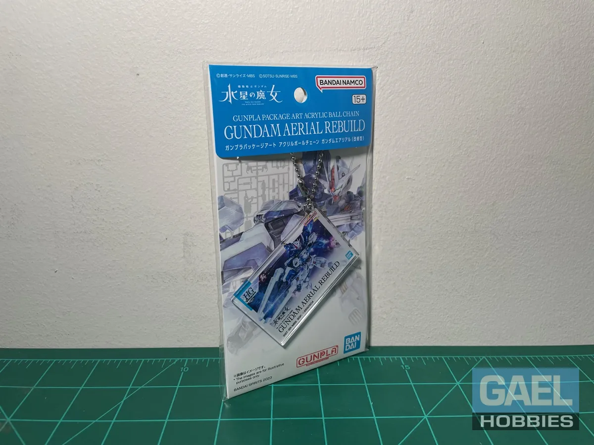 Bandai Spirits Gunpla Package Art Acrylic Ball Chain "Mobile Suit Gundam: The Witch from Mercury" Gundam Aerial Rebuild