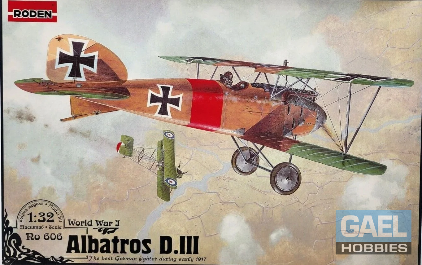 1:32 Roden Albatros D.III WW1 German Biplane Fighter #606