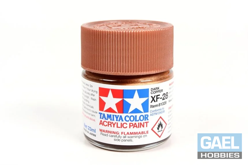 Tamiya 23ml-3/4oz Acrylic XF-28 Dark Copper #81328