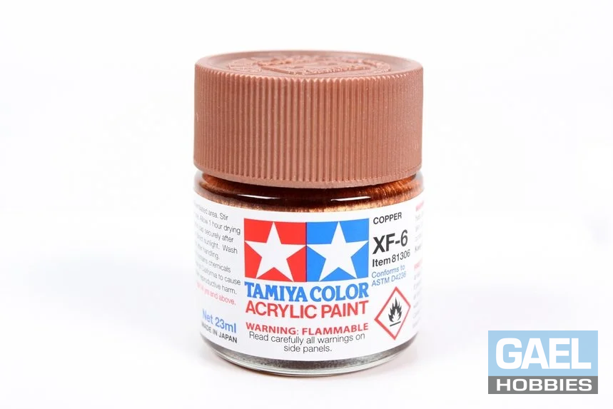 Tamiya 23ml-3/4oz Acrylic XF-6 Copper #81306