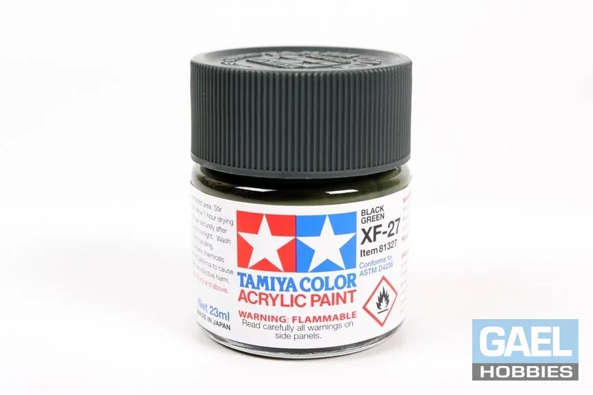 Tamiya 23ml-3/4oz Acrylic XF-27 Black Green #81327