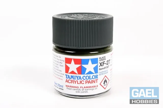 Tamiya 23ml-3/4oz Acrylic XF-27 Black Green #81327