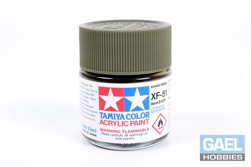 Tamiya 23ml-3/4oz Acrylic XF-51 Khaki Drab #81351
