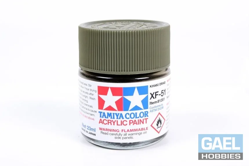 Tamiya 23ml-3/4oz Acrylic XF-51 Khaki Drab #81351