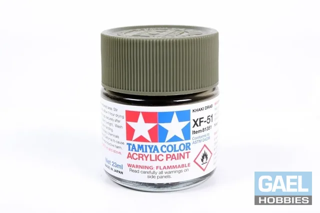 Tamiya 23ml-3/4oz Acrylic XF-51 Khaki Drab #81351