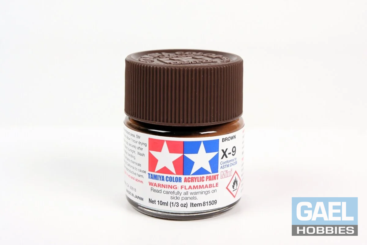 Tamiya 10ml-1/3oz Acrylic Mini X-9 Brown #81509