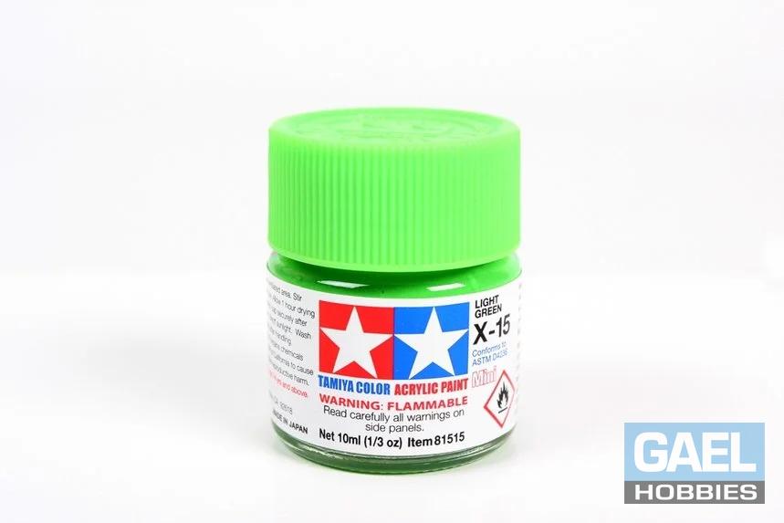 Tamiya 10ml-1/3oz Acrylic Mini X-15 Light Green