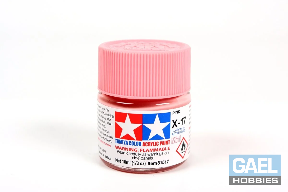 Tamiya 10ml-1/3oz Acrylic Mini X-17 Pink #81517