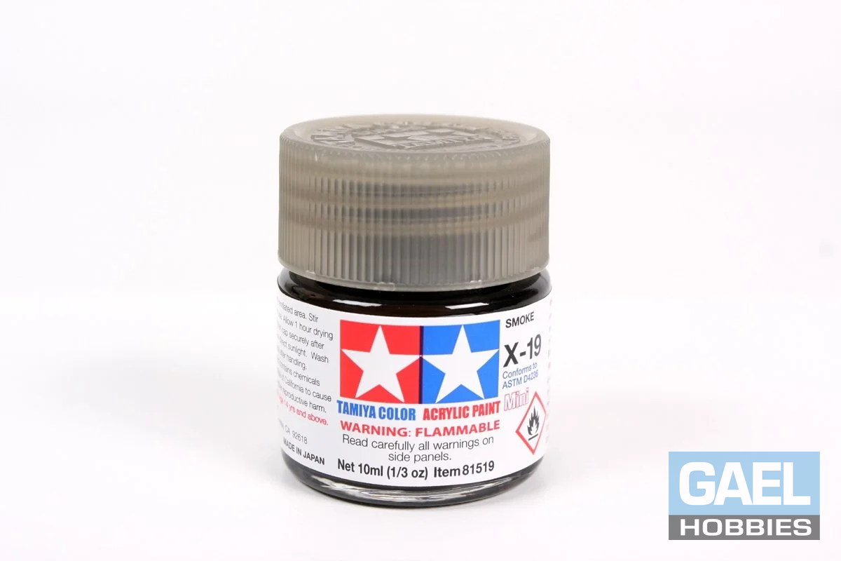 Tamiya 10ml-1/3oz Acrylic Mini X-19 Smoke #81519