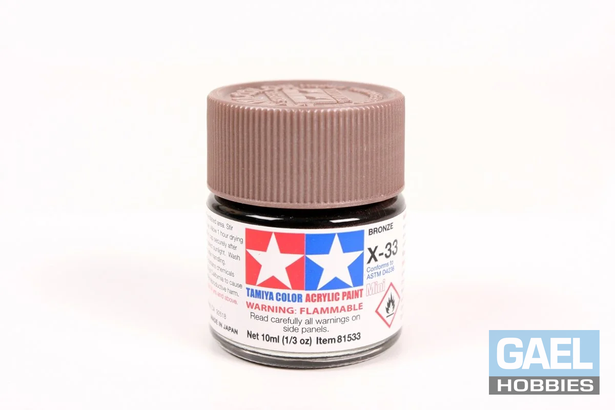 Tamiya 10ml-1/3oz Acrylic Mini X-33 Bronze #81533