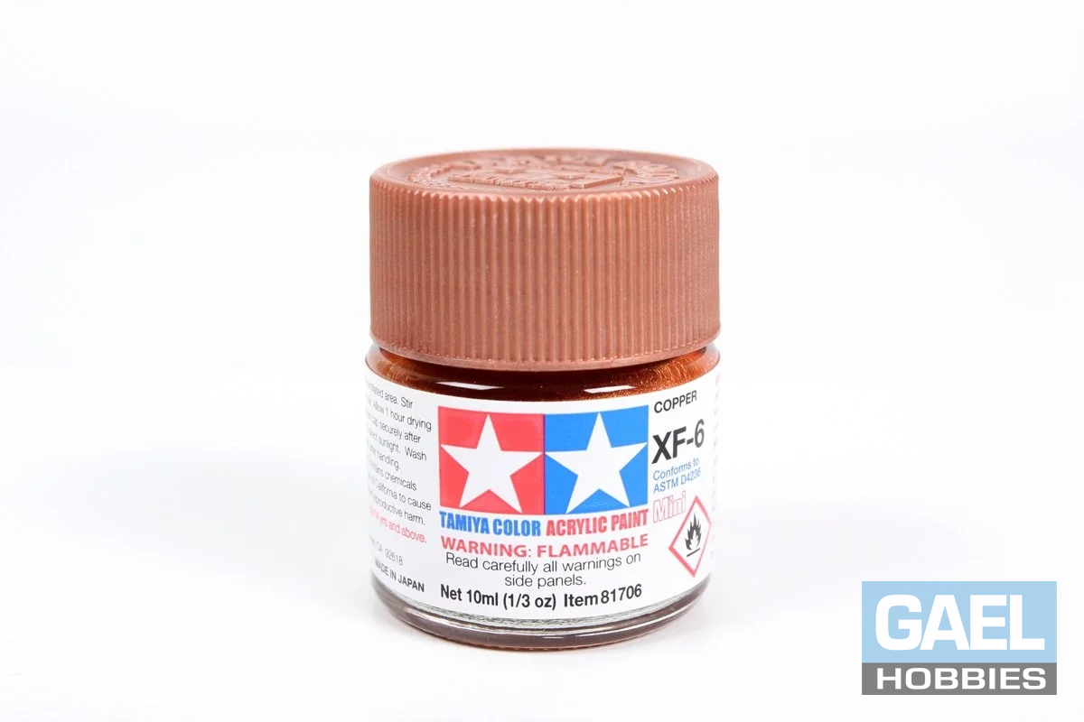 Tamiya 10ml-1/3oz Acrylic Mini  XF-6 Copper #81706