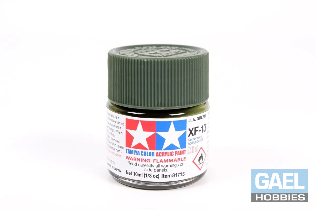 Tamiya 10ml-1/3oz Acrylic Mini  XF-13 J.A. Green #81713