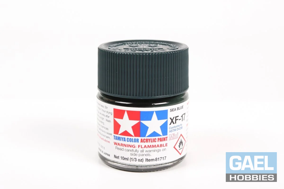 Tamiya 10ml-1/3oz Acrylic Mini XF-17 Sea Blue #81717