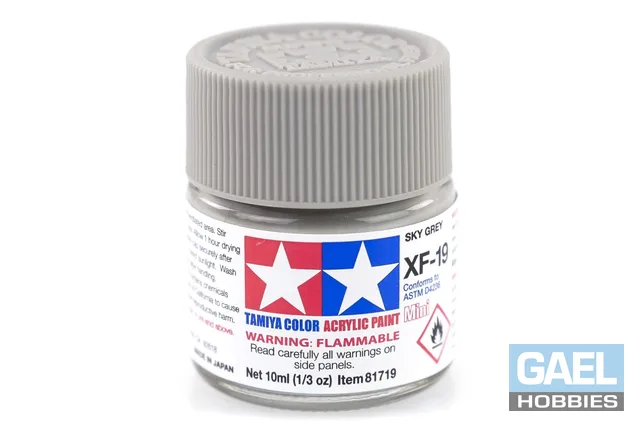 Tamiya 10ml-1/3oz Acrylic Mini XF-19 Sky Grey #81719