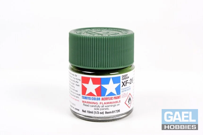 Tamiya 10ml-1/3oz Acrylic Mini XF-26 Deep Green #81726