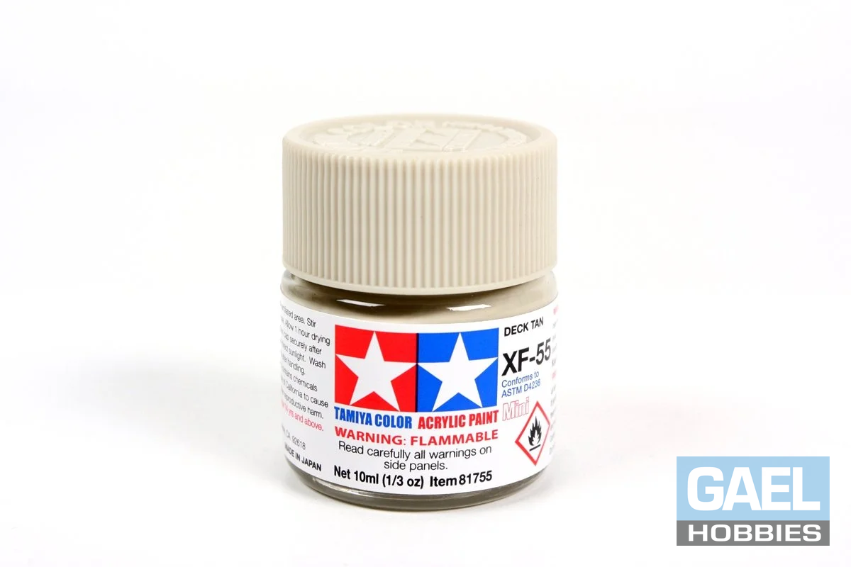Tamiya 10ml-1/3oz Acrylic Mini  XF-55 Deck Tan #81755