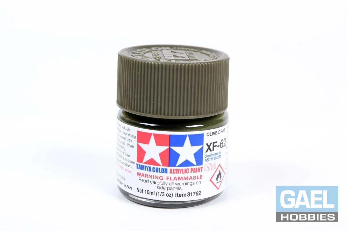 Tamiya 10ml-1/3oz Acrylic Mini XF-62 Olive Drab #81762