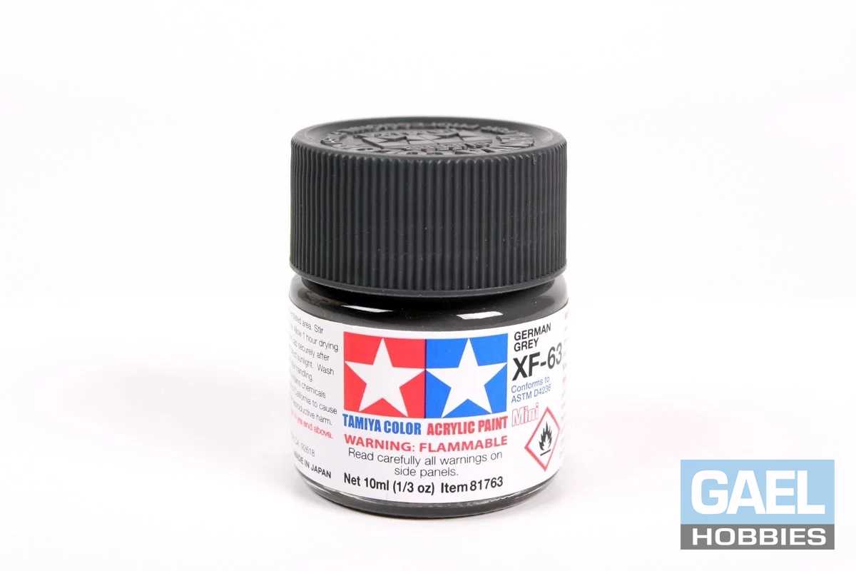 Tamiya 10ml-1/3oz Acrylic Mini XF-63 German Grey #81763