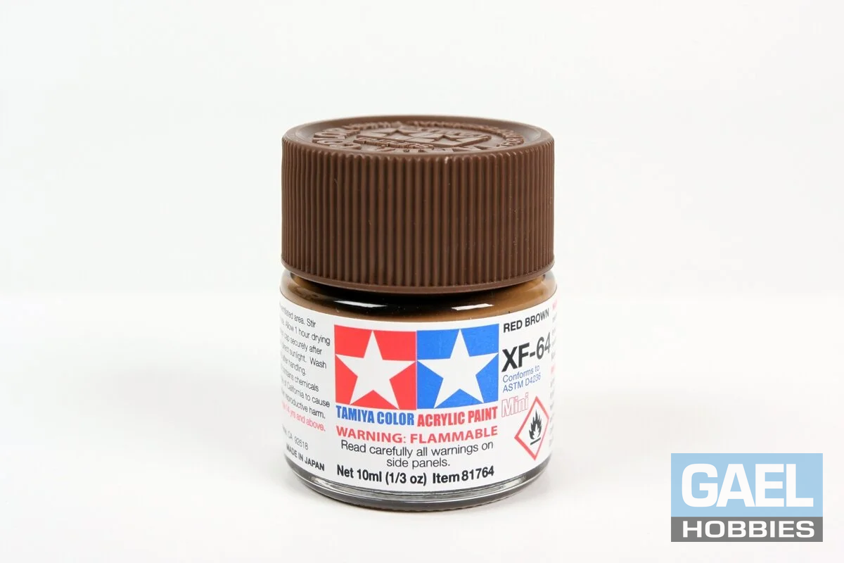 Tamiya 10ml-1/3oz Acrylic Mini XF-64 Red Brown #81764