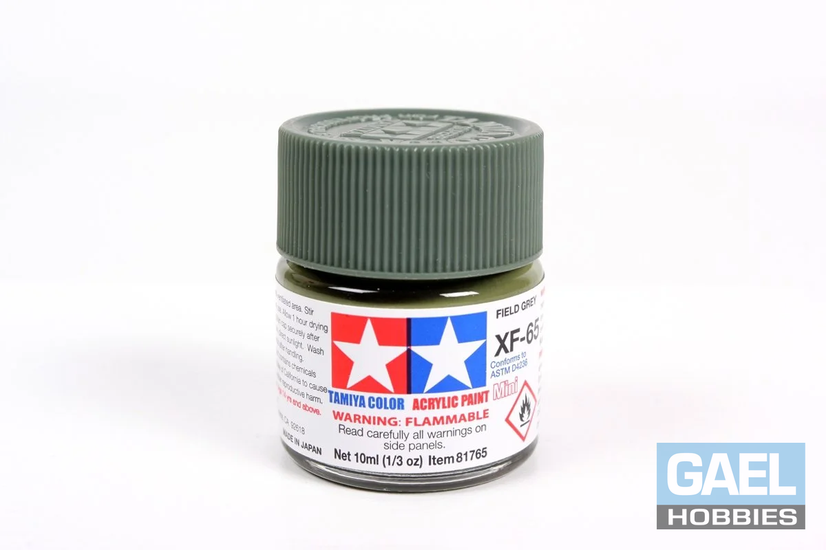Tamiya 10ml-1/3oz Acrylic Mini XF-65 Field Grey #81765