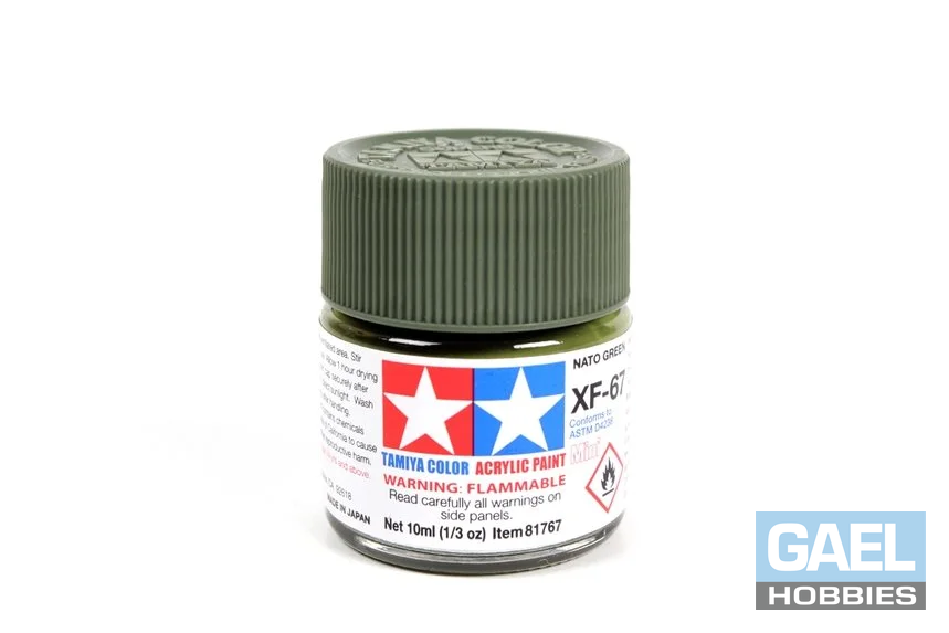 Tamiya 10ml-1/3oz Acrylic Mini XF-67 NATO Green #81767