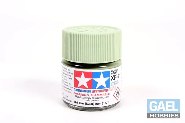 Tamiya 10ml-1/3oz Acrylic Mini XF-71 Matte Cockpit Green (IJN) #81771
