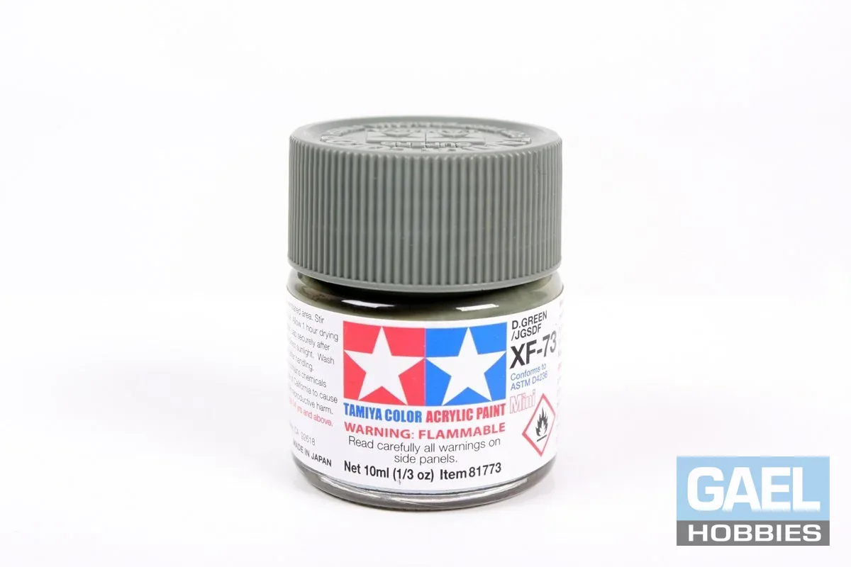 Tamiya 10ml-1/3oz Acrylic Mini XF-73 Dark Green (JGSDF) #81773