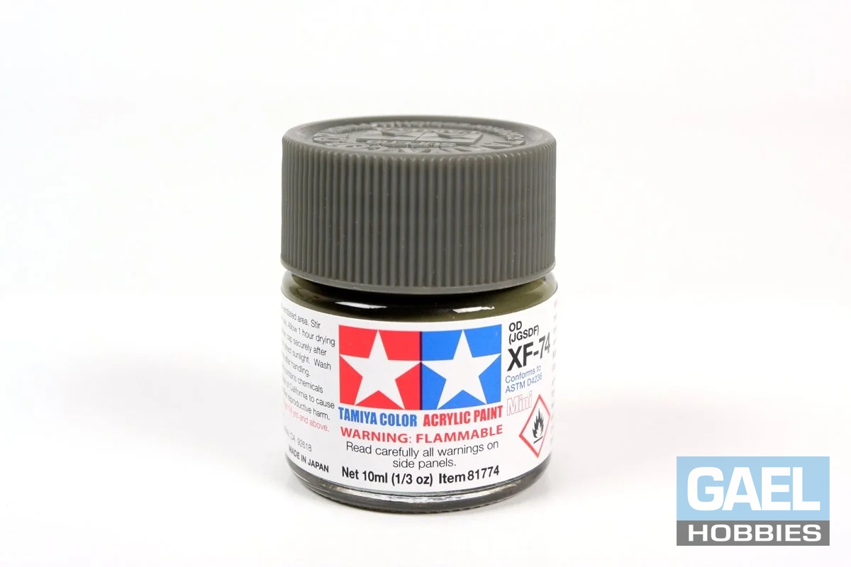 Tamiya 10ml-1/3oz Acrylic Mini XF-74 Olive Drab (JGSDF) #81774