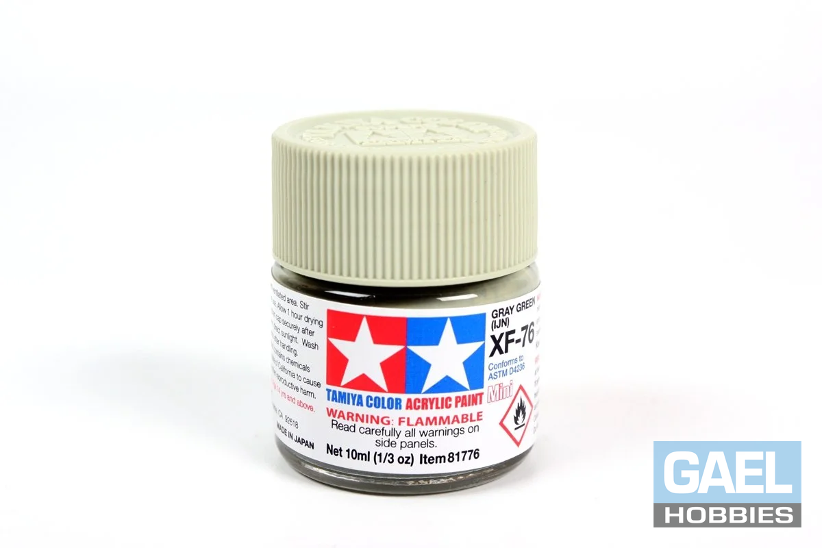 Tamiya 10ml-1/3oz Acrylic Mini XF-76 Gray Green (IJN) #81776