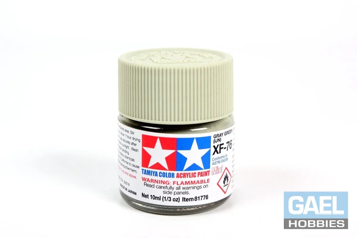 Tamiya 10ml-1/3oz Acrylic Mini XF-76 Gray Green (IJN) #81776