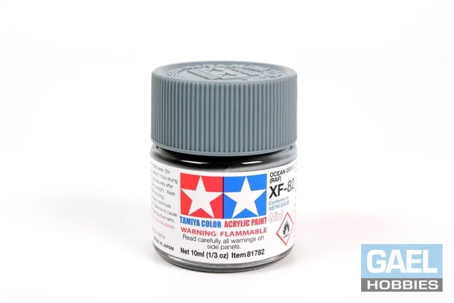 Tamiya 10ml-1/3oz Acrylic Mini XF-82 Ocean Gray 2 (RAF) #81782
