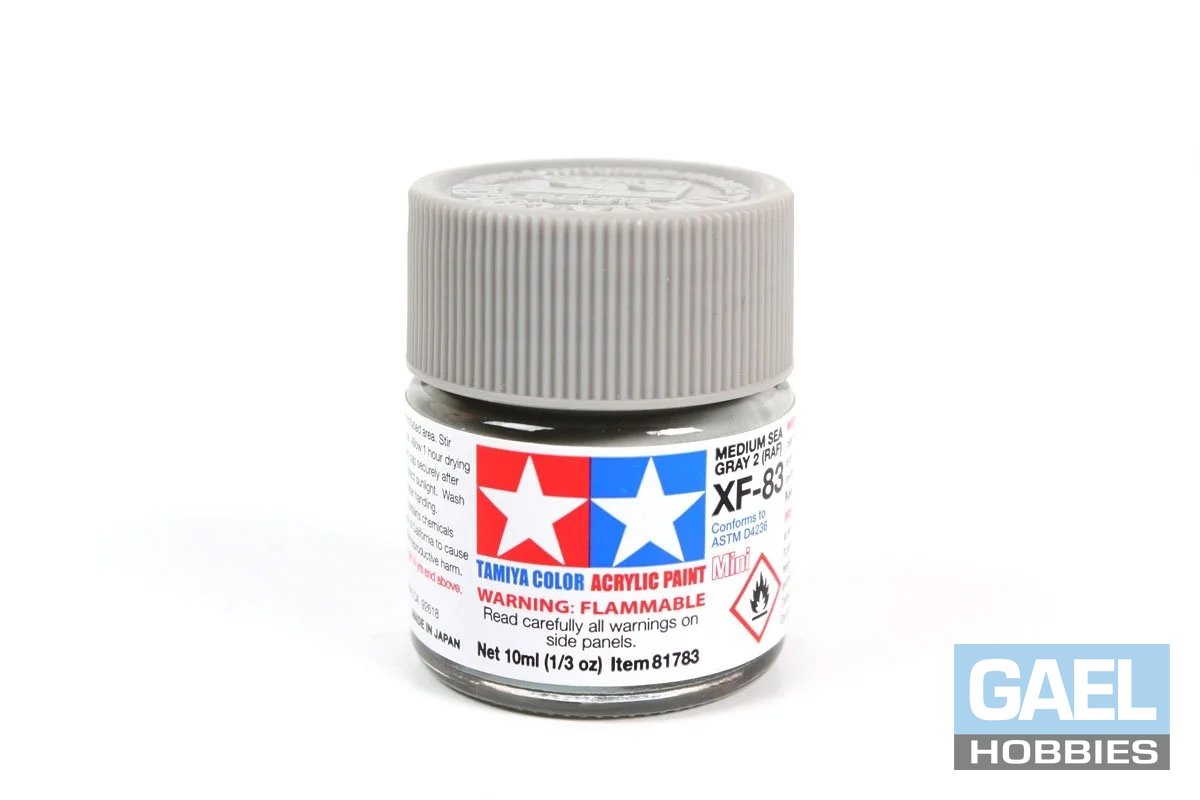 Tamiya 10ml-1/3oz Acrylic Mini XF-83 Medium Sea Gray 2 (RAF) #81783