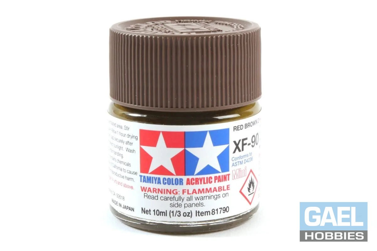 Tamiya 10ml-1/3oz Acrylic Mini XF-90 Red Brown 2 #81790