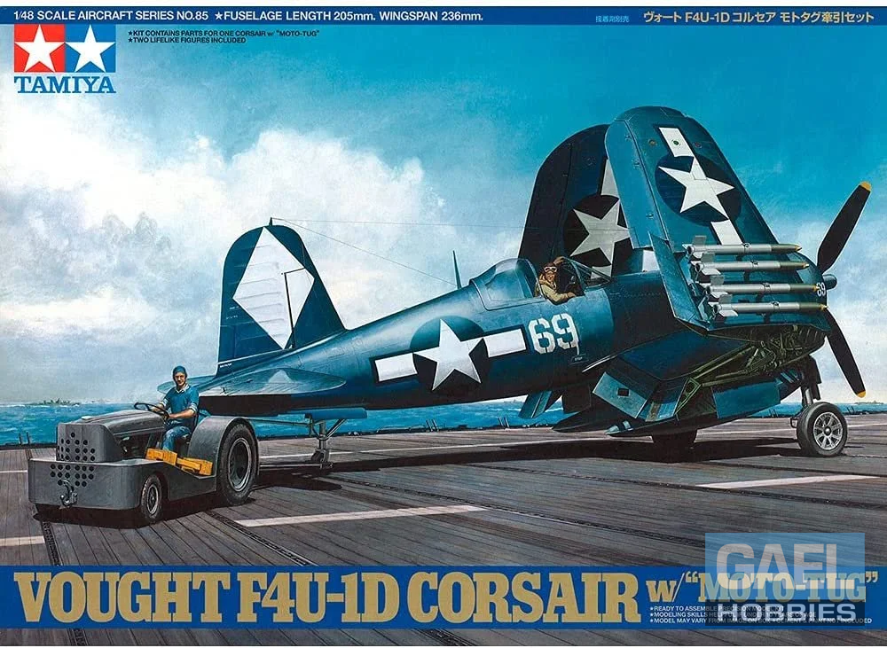 1/48 Tamiya Vought F4U-1D Corsair w Moto-Tug #61085
