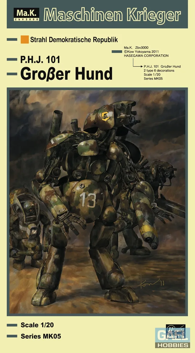 1/20 Hasegawa Maschinen Krieger Humanoid Unmanned Interceptor Grober Hund #64005
