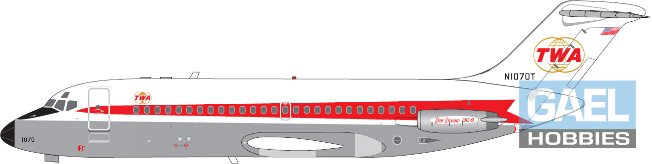V1:400 TWA DC-9-15 N1070T #400008