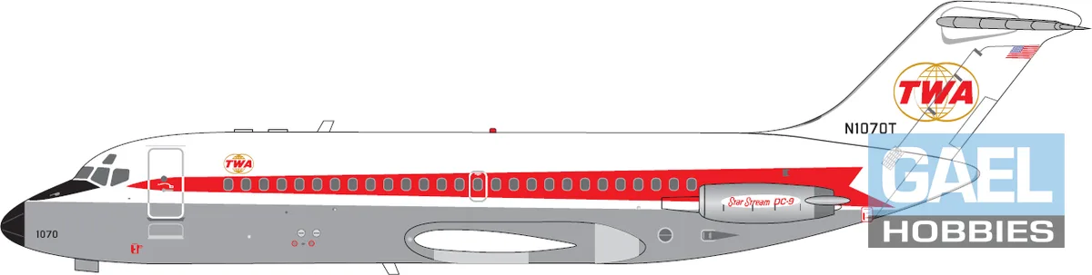 V1:400 TWA DC-9-15 N1070T #400008