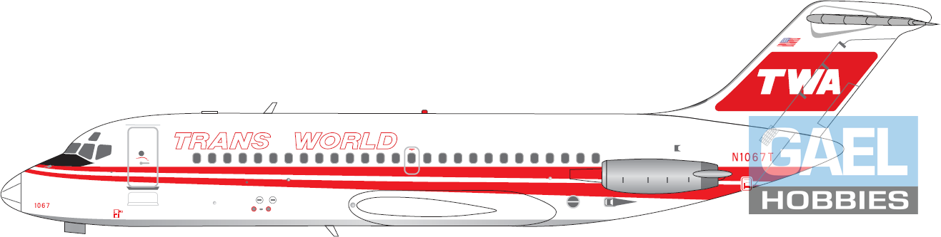 V1:400 TWA DC-9-15 N1067T #400009